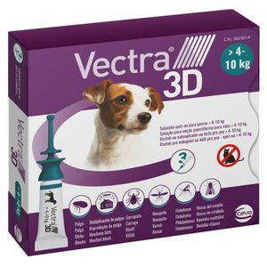 VECTRA 3D Spot-On S pre psov 4-10 kg 1, 6 ml 3 pipety vyobraziť