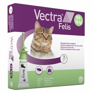 VECTRA Felis Spot-On pre mačky 0, 6-10 kg 0, 9 ml 3 pipety vyobraziť