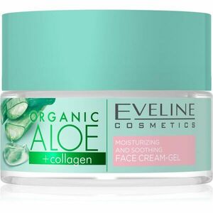 Eveline Cosmetics Organic Aloe+Collagen aktívny intenzívne hydratačný gélový krém s upokojujúcim účinkom 50 ml vyobraziť