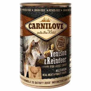 CARNILOVE Dog venison + reindeer grain free pre psov 400 g vyobraziť