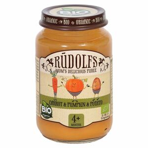 RUDOLFS Bio príkrm mrkva, tekvica a zemiaky 4m+ 190 g vyobraziť