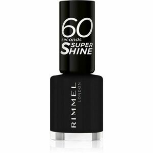 Rimmel 60 Seconds Super Shine lak na nechty odtieň 900 Black 8 ml vyobraziť