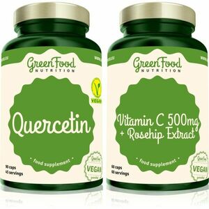 GreenFood Nutrition Quercetin + Vitamin C 500 mg sada (na podporu imunitného systému) vyobraziť