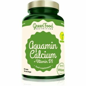 GreenFood Nutrition Aquamin Calcium + Vitamin D3 podpora normálneho stavu kostí a zubov 60 cps vyobraziť