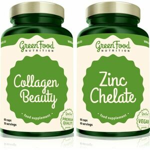 GreenFood Nutrition Collagen Beauty + Zinc Chelate sada (pre vlasy, nechty a pokožku) vyobraziť