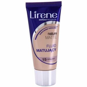 Lirene Nature Matte zmatňujúci fluidný make-up pre dlhotrvajúci efekt odtieň 15 Tanned 30 ml vyobraziť