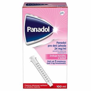 PANADOL Pre deti jahoda 24 mg/ml perorálna suspenzia 100 ml vyobraziť