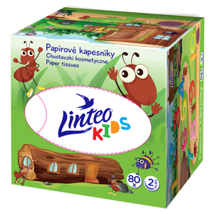 LINTEO Kids Papierové vreckovky 2-vrstvové BOX 80 kusov vyobraziť