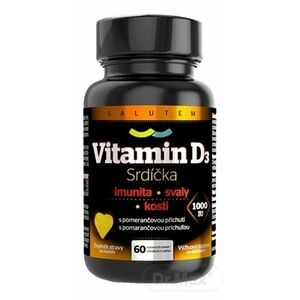 Vitamín D3 srdiečka 1000 IU cmúľacie tablety s pomarančovou príchuťou 60 tbl. vyobraziť
