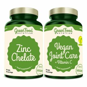 GREENFOOD NUTRITION Vegan joint care + vitamín C 60 kapsúl + zinc chelate 60 kapsúl vyobraziť