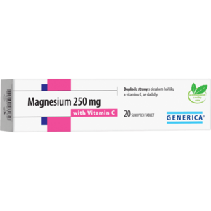 GENERICA Magnesium citrát 250 mg s vitamínom C 20 šumivých tabliet vyobraziť