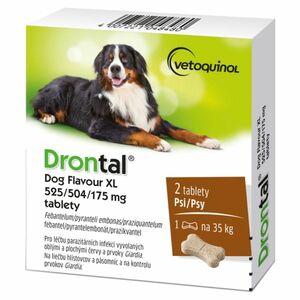 DRONTAL Dog Flavour XL 525/504/175 mg 2 tablety vyobraziť
