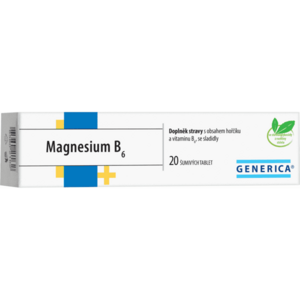 GENERICA Magnesium citrát B6 20 šumivých tabliet vyobraziť