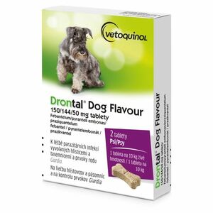 DRONTAL Dog Flavour 150/144/50 mg 2 tablety vyobraziť
