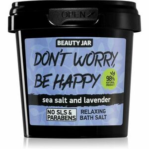 Beauty Jar Don't Worry, Be Happy relaxačná soľ do kúpeľa s vôňou levandule 150 g vyobraziť