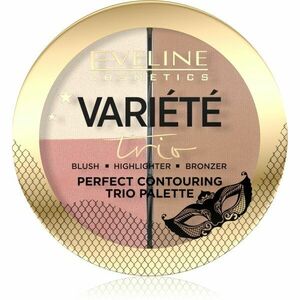 Eveline Cosmetics Variété Trio kontúrovacia paletka na tvár 3v1 odtieň 02 Medium 10 g vyobraziť