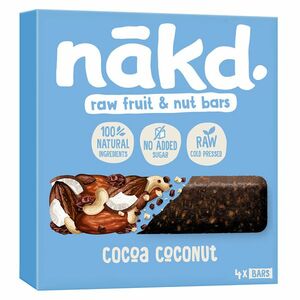 NAKD Cocoa coconut raw tyčinky z ovocia a orechov s kokosom 4 x 35 g vyobraziť