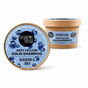 ORGANIC SHOP Tuhý šampón pre blond vlasy Čučoriedka a bambucké maslo 60 g vyobraziť