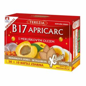 TEREZIA Apricarc B17 s marhuľovým olejom 50+10 kapsúl vyobraziť