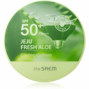 The Saem Jeju Fresh Aloe Cooling Cushion dlhotrvajúci make-up v hubke SPF 50+ s upokojujúcim účinkom odtieň Natural Beige 12 g vyobraziť