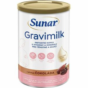 Sunar Gravimilk s príchuťou čokoláda rozpustný mliečny nápoj v prášku obohatený o vitamíny a minerálne látky pre tehotné a dojčiace ženy 450 g vyobraziť