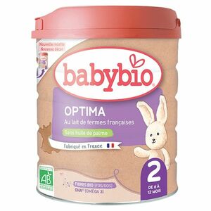 BABYBIO Optima 2 pokračovacie dojčenské bio mlieko 800 g vyobraziť