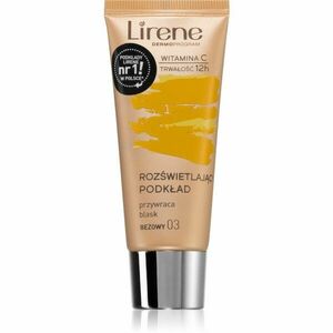 Lirene Vitamin C rozjasňujúci fluidný make-up pre dlhotrvajúci efekt odtieň 03 Beige 30 ml vyobraziť
