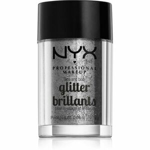 NYX Professional Makeup Face & Body Glitter Brillants Glitre na tvár i telo odtieň 10 Silver 2.5 g vyobraziť