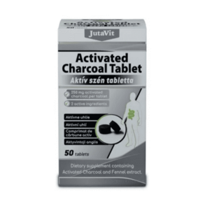 JUTAVIT Aktívne uhlie 50 tabliet 250 mg vyobraziť