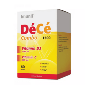 DÉCÉ Combo 1500 imunit vitamín D3 1000 IU + vitamín C 500 mg 60 tabliet vyobraziť