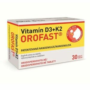 OROFAST Vitamin D3 + K2 orodispergovateľné tablety 30 kusov vyobraziť