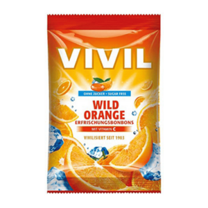 VIVIL Bonbons wild orange drops s príchuťou pomaranča s vitamínom C bez cukru 60 g vyobraziť