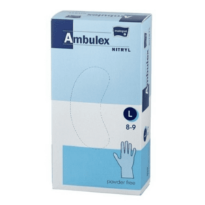 AMBULEX Rukavice nitryl veľkosť L biele krátke nesterilné nepudrované 100 ks vyobraziť