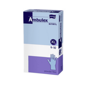 AMBULEX Rukavice nitryl veľkosť XL biele krátke nesterilné nepudrované 100 ks vyobraziť