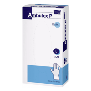 AMBULEX P rukavice latex potiahnuté polymérom veľkosť L nesterilné nepúdrované 100 ks vyobraziť