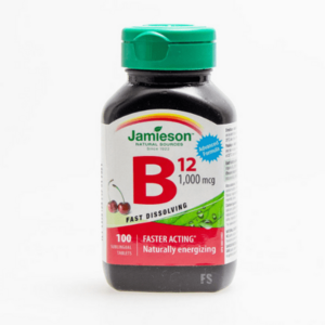 JAMIESON Vitamín B12 metylkobalamín 1000 µg rýchlorozpustné tablety s príchuťou čerešne 100 ks vyobraziť