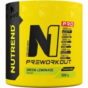 Nutrend N1 Pro podpora športového výkonu s kofeínom príchuť Green Lemonade 300 g vyobraziť