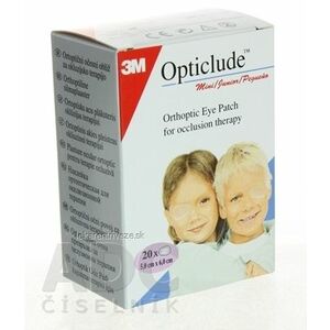 3M Opticlude Standard Mini Očná náplasť [SelP] 5x6 cm, ortoptická, na liečbu strabizmu 1x20 ks vyobraziť