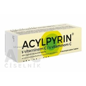 ACYLPYRIN s vitamínom C tbl eff (tuba PP biela) 1x12 ks vyobraziť