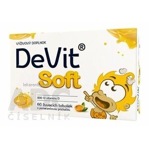 DeVit Soft žuvacie tobolky s pomarančovou príchuťou 1x60 ks vyobraziť