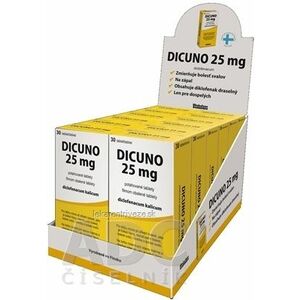 DICUNO 25 mg filmom obalené tablety DISPLEJ tbl flm (ŠÚKL kód: 07459) 12x30 ks, 1x1 set vyobraziť