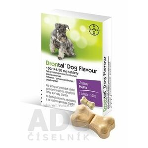Drontal Dog Flavour 150/144/50 mg tablety tbl 1x2 ks vyobraziť