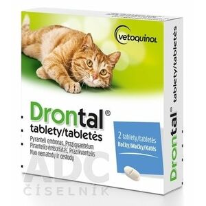 Drontal tablety (pre mačky) tbl 1x2 ks vyobraziť