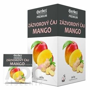 HERBEX Premium ZÁZVOROVÝ ČAJ MANGO bylinno - ovocný čaj 20x2 g (40 g) vyobraziť