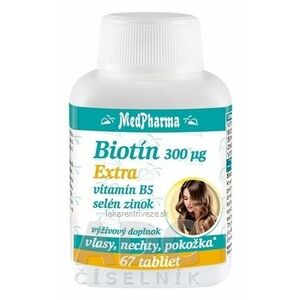 MedPharma BIOTÍN 300 µg Extra tbl (vlasy, nechty, pokožka) 1x67 ks vyobraziť