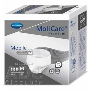 Molicare Premium Mobile 10 kvapiek M nohavičky inkontinenčné plienkové, sivé, 80-120 cm, 2626 ml, 1x14 ks vyobraziť