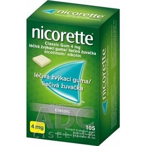 Nicorette Classic Gum 4 mg gum med (blis. PVC/Al) 1x105 ks vyobraziť