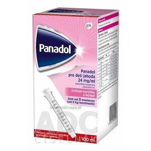 PANADOL PRE DETI JAHODA 24 mg/ml sus por (fľ.skl. hnedá+aplikátor) 1x100 ml vyobraziť