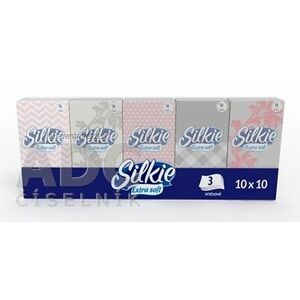 Silkie Extra soft Hygienické vreckovky 3-vrstvové, papierové 10x10 ks (100 ks) vyobraziť