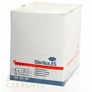 STERILUX ES kompres sterilný so založenými okrajmi 17 vlákien 8 vrstiev (5x5 cm) 25x2 (50 ks) vyobraziť